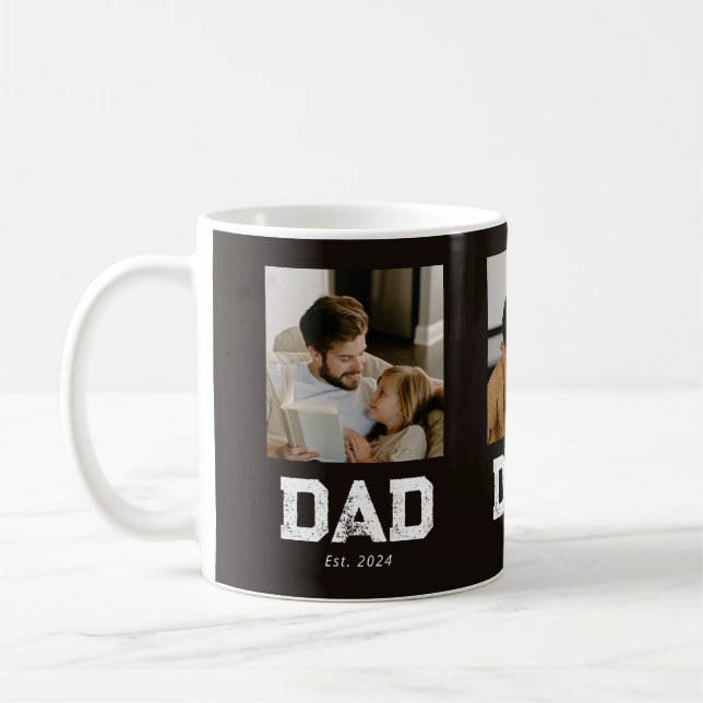 Mug Papa a créé la photo amusante noire 3 (Gauche)