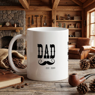 Mug Papa a établi la moustache année vintage occidenta