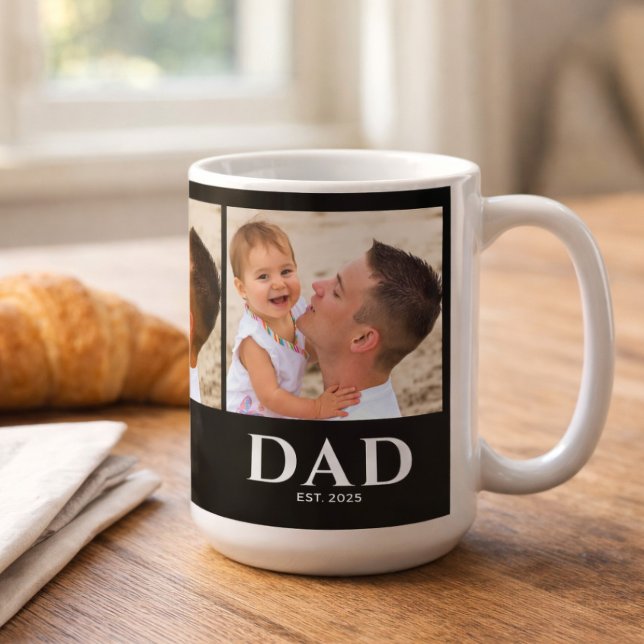 Mug Papa a établi la photo Black 3 (Créateur téléchargé)