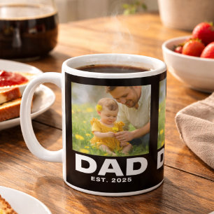 Mug Papa a établi la photo Black 3