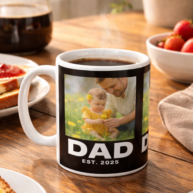 Mug Papa a établi la photo Black 3 (Créateur téléchargé)