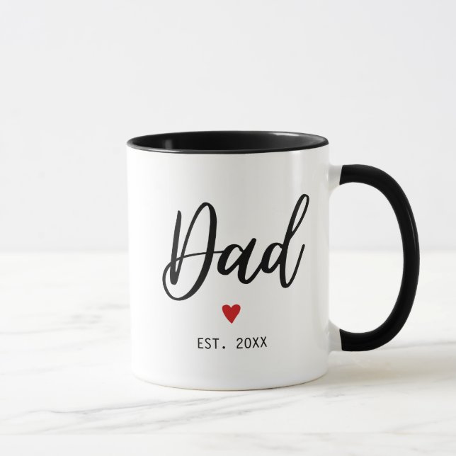 Mug Papa A Établi Le Minimaliste Moderne (Droite)