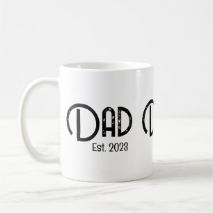 Mug Papa a établi le texte grunge année nouvelle papa