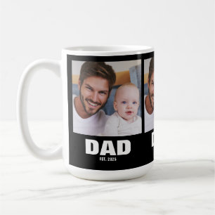 Mug Papa a établi Photo Bold Black 3