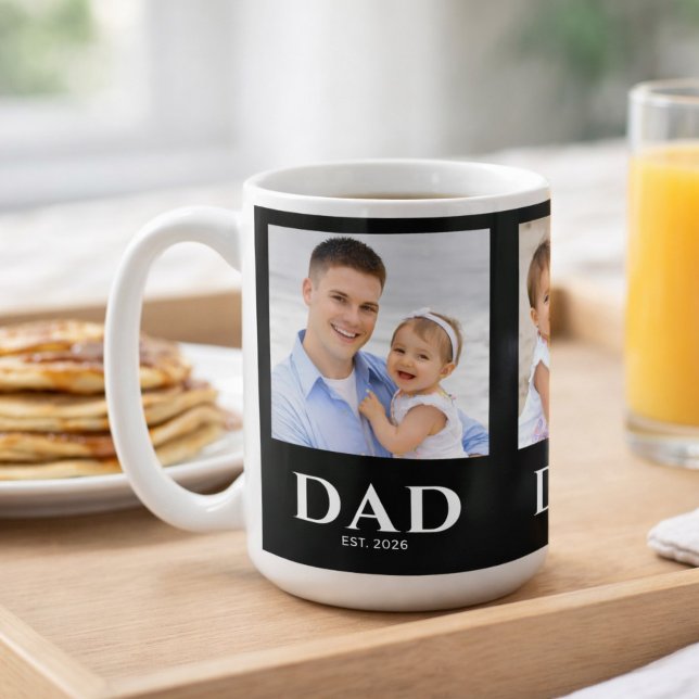 Mug Papa a fondé la photo Black 3 (Créateur téléchargé)