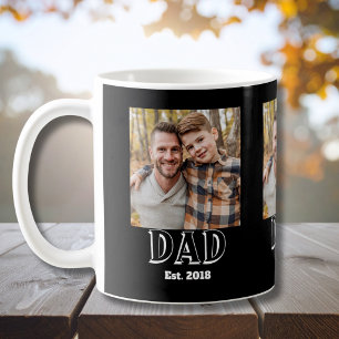 Mug Papa a fondé la photo en noir