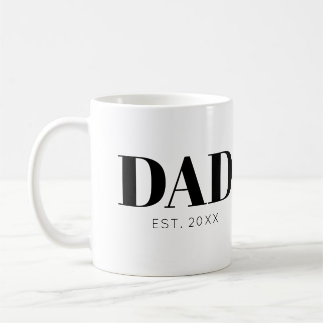 Mug Papa a Fondé Texte Simple Est Année (Gauche)