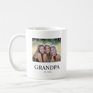 Mug Papa a fondé une photo moderne en noir et blanc