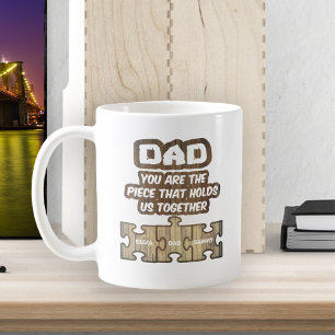 Mug Papa a une famille ensemble 2 Édition Noms