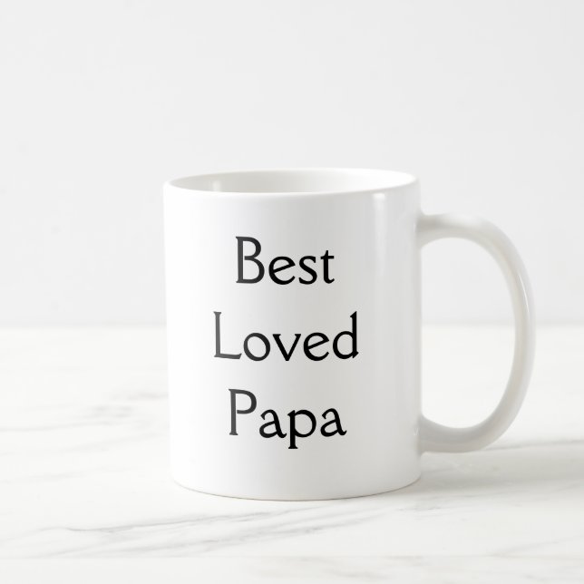 Mug Papa aimé par meilleur (Droite)