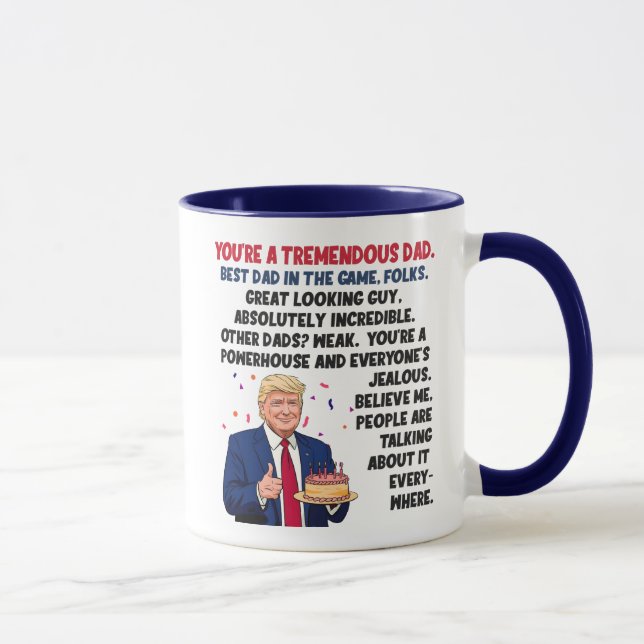 Mug Papa Anniversaire Donald Trump (Droite)