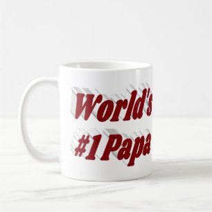 Mug Papa avec demi-texte bordeaux
