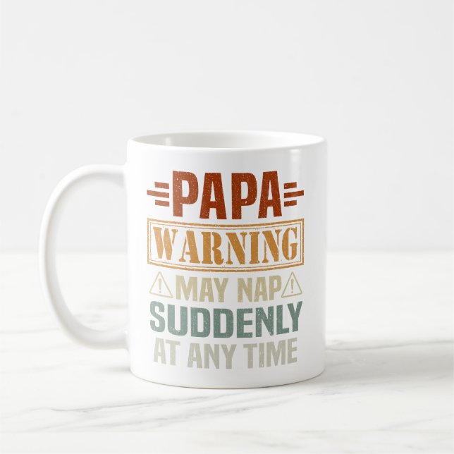 Mug Papa Avertissement Peut Tomber Soudainement À Tout (Gauche)