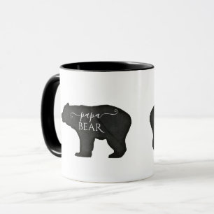 Mug Papa Bear Fête des pères Black n White Russe Moder