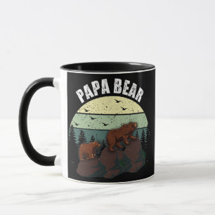 Mug Papa Bear Fête des pères Vintage Papa Grand-père