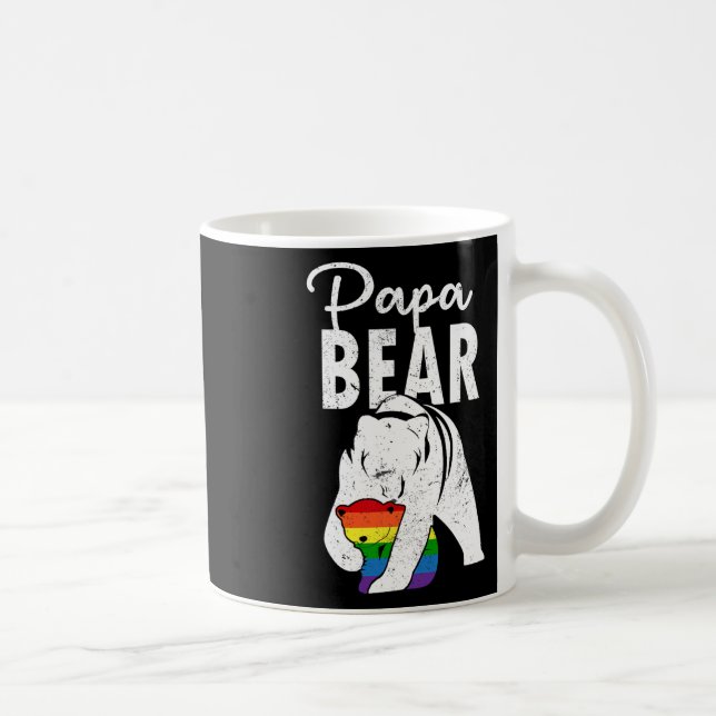 Mug Papa Bear Gay Pride Rainbow Flag Lgbt Dad Camping  (Droite)