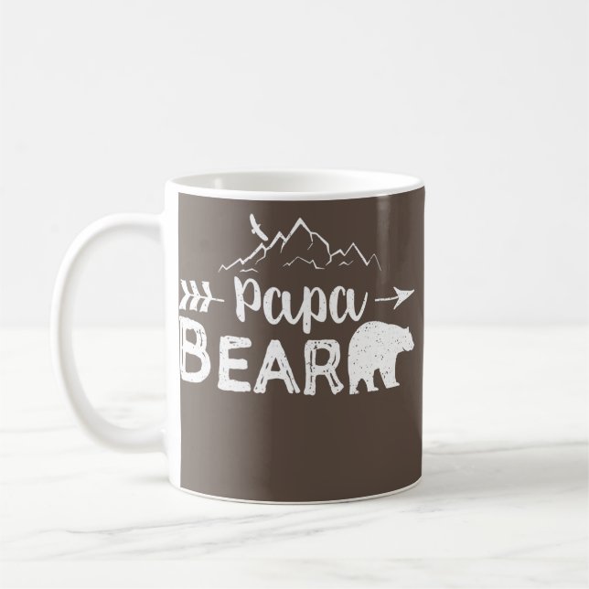 Mug Papa Bear Matching Famille Mama Papa Bear Camping (Gauche)