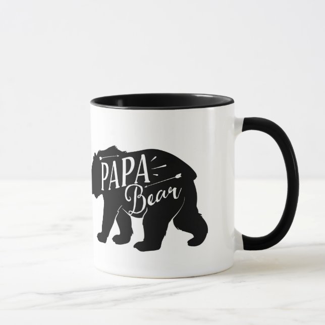 Mug Papa Bear Mug, Papa Bear Cup, papa ou papa cadeau, (Droite)