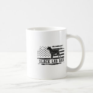 Mug Papa Black Lab Drapeau Américain en détresse Patri
