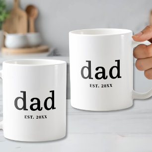 Mug Papa Blanc Noir Personnalisé