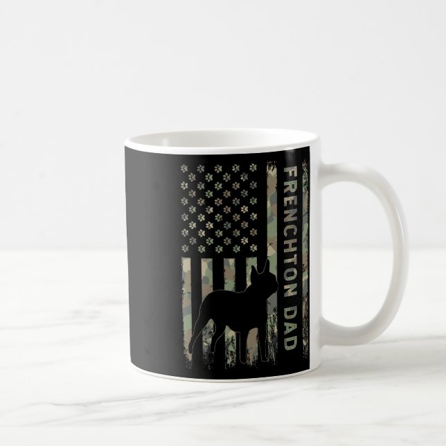 Mug Papa Bouledogue Français Boston Terrier Camo Drape (Droite)