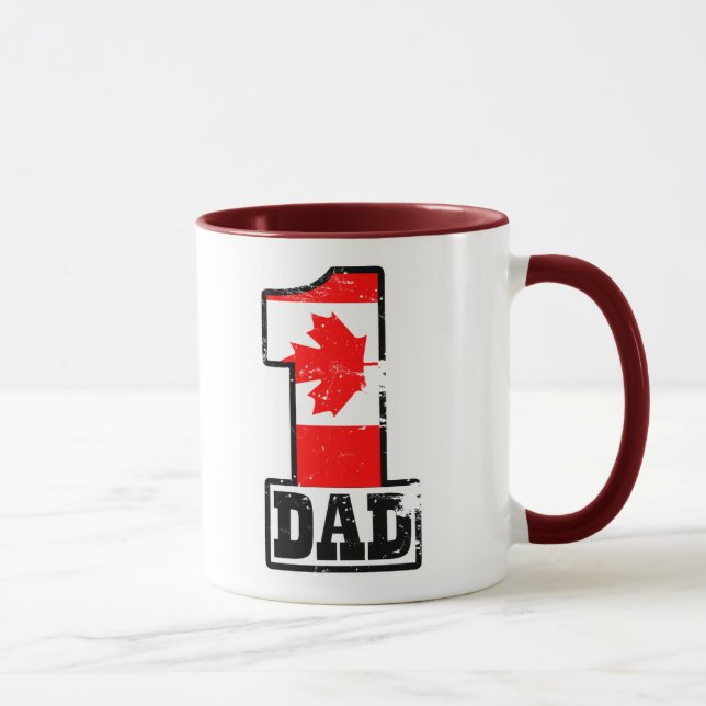 Mug Papa canadien du numéro 1 (Droite)