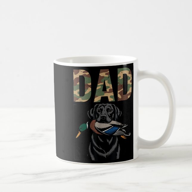 Mug Papa canard chasse labrador noir chien camo colver (Droite)
