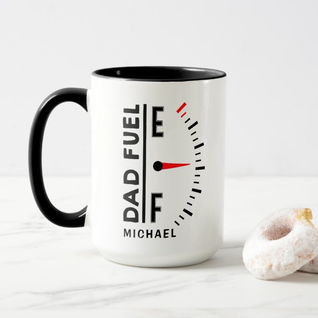 Mug Papa Carburant Funny Fête des pères Anniversaire P (Avec donut)