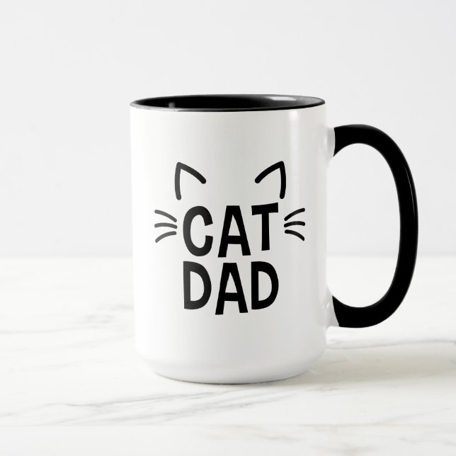Mug Papa Chat avec les oreilles et les Whisers (Droite)