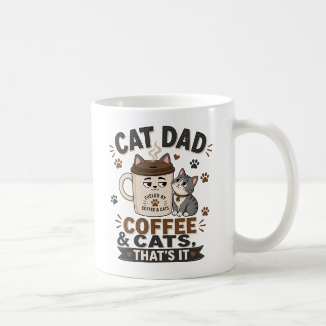 Mug Papa Chat Café Et Chats C'est Tout Drôle Papa Chat (Droite)
