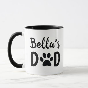Mug Papa Chat Chien Personnalisé Avec Nom D'Animal De