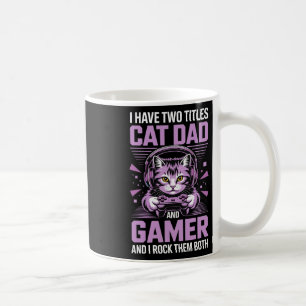 Mug Papa Chat Joueur Drôle Papa Joueur Pour Hommes J'a