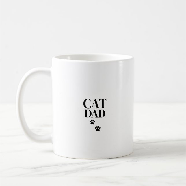Mug Papa Chat Simple et Mignon (Gauche)