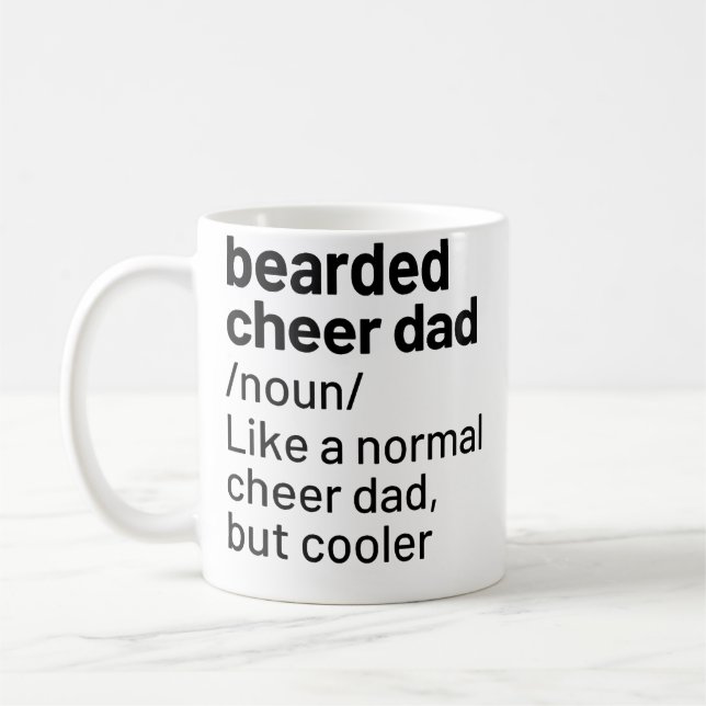 Mug Papa Cheerleader Barbu Définition Cheerleading Drô (Gauche)