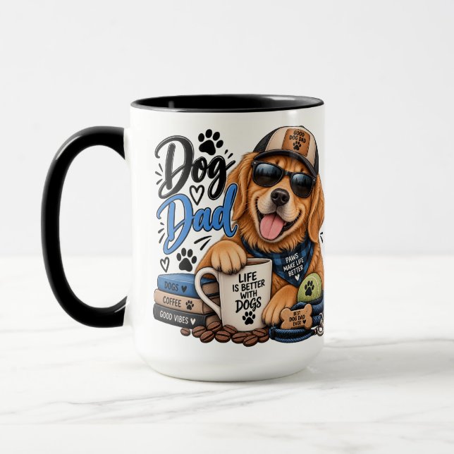 Mug Papa Chien Drôle (Gauche)