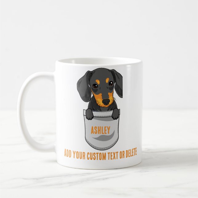 Mug Papa Chien Maman Chien Teckel Adorable (Gauche)