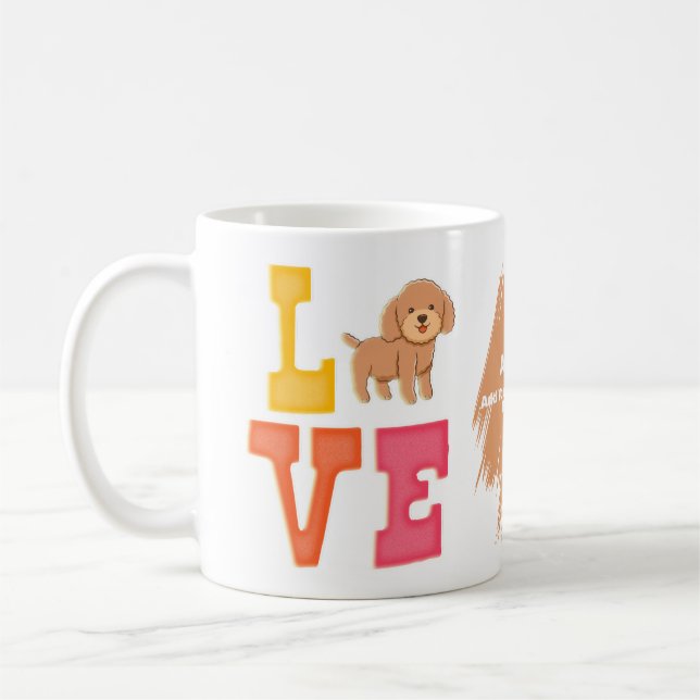 Mug Papa Chien Mignon Caniche (Gauche)