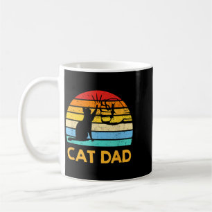 Mug Papa Chien Vintage Rétro Style Années 80 Chat