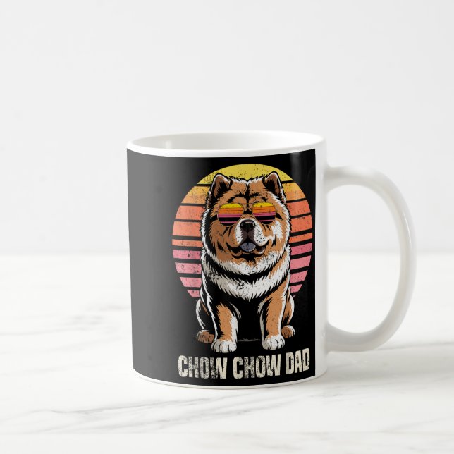 Mug Papa Chow Chow Rétro Cool Drôle Propriétaire De Ch (Droite)