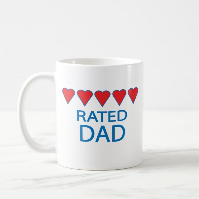 Mug Papa cinq coeurs (Gauche)