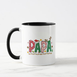 Mug Papa Claus Lumières de Noël Pyjama Famille Assorti
