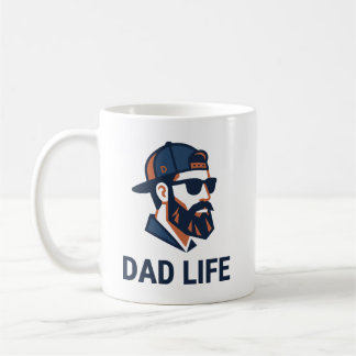 Mug Papa Cool avec Lunettes de Soleil Casquette