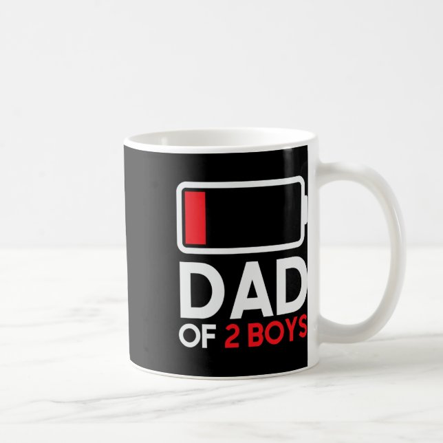 Mug Papa De 2 Garçons Faible Tension Drôle Fête des pè (Droite)