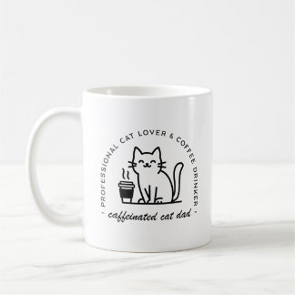 Mug Papa de chat et amateurs de café hommes hipster dr