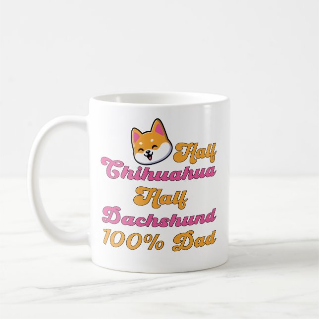 Mug Papa de Chiweenie Moitié Chihuahua Dachshund Cadea (Gauche)