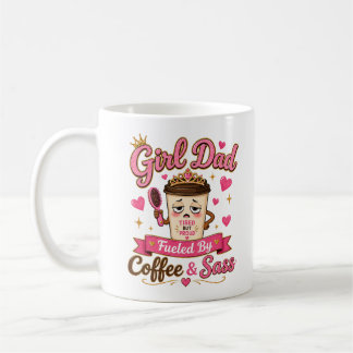 Mug Papa de fille alimenté par le café et le répondant