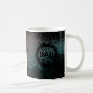 Mug Papa de Grunge-Goth avec des crânes et des chauves