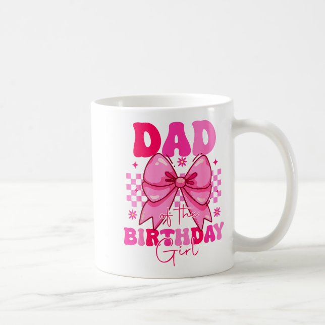 Mug Papa de la fille d'anniversaire Tee Coquette Rose  (Droite)
