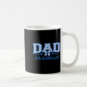 Mug Papa de la fille de l'anniversaire bleu chinoiseri