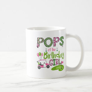Mug Papa de la fille qui fête son anniversaire golfeur